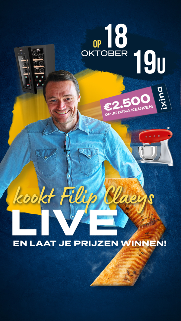 ixina contest for Philippe Claeys' live cooking show by Jordan Vanderstraeten
