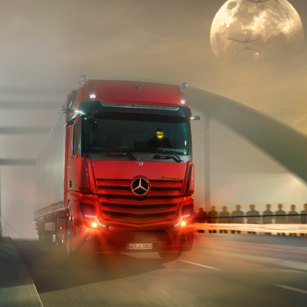 Mercedes-Benz Trucks happy Halloween by Jordan Vanderstraeten